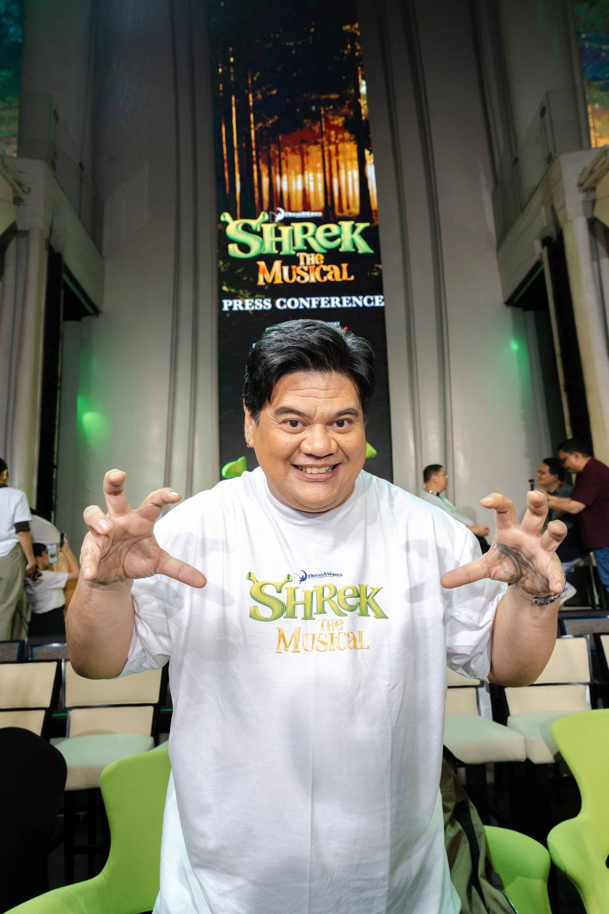 JAMIE Wilson as Shrek.