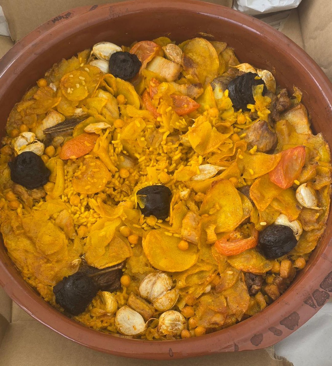 Arroz al horno — baked rice.