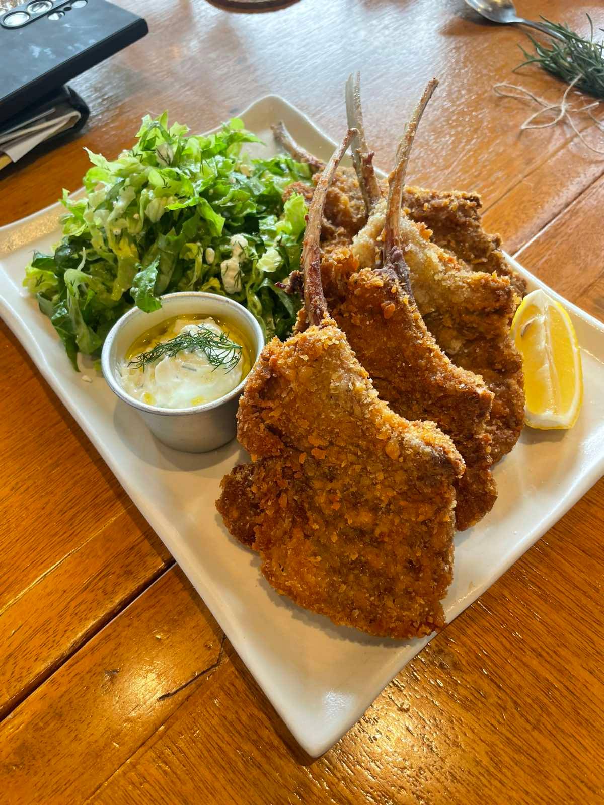 Cumin-crusted lamb.