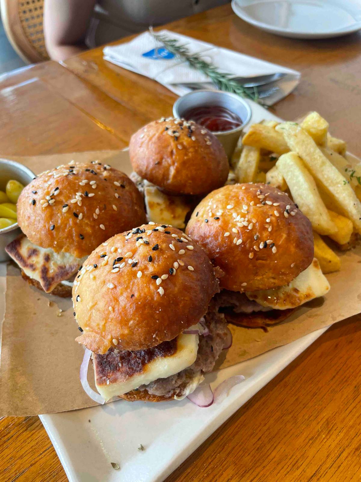 Lamb burgers.