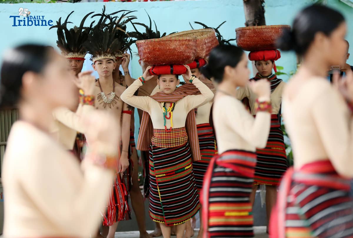 Students of Camp Crame High School perform a folk dance to welcome visitors during the turnover of newly renovated restrooms on Wednesday, August 20, 2025. The WeLoveU Foundation embodies a mother’s love through volunteerism, striving to enhance the well-being of the global community regardless of nationality, race, socioeconomic status, or religious background.
