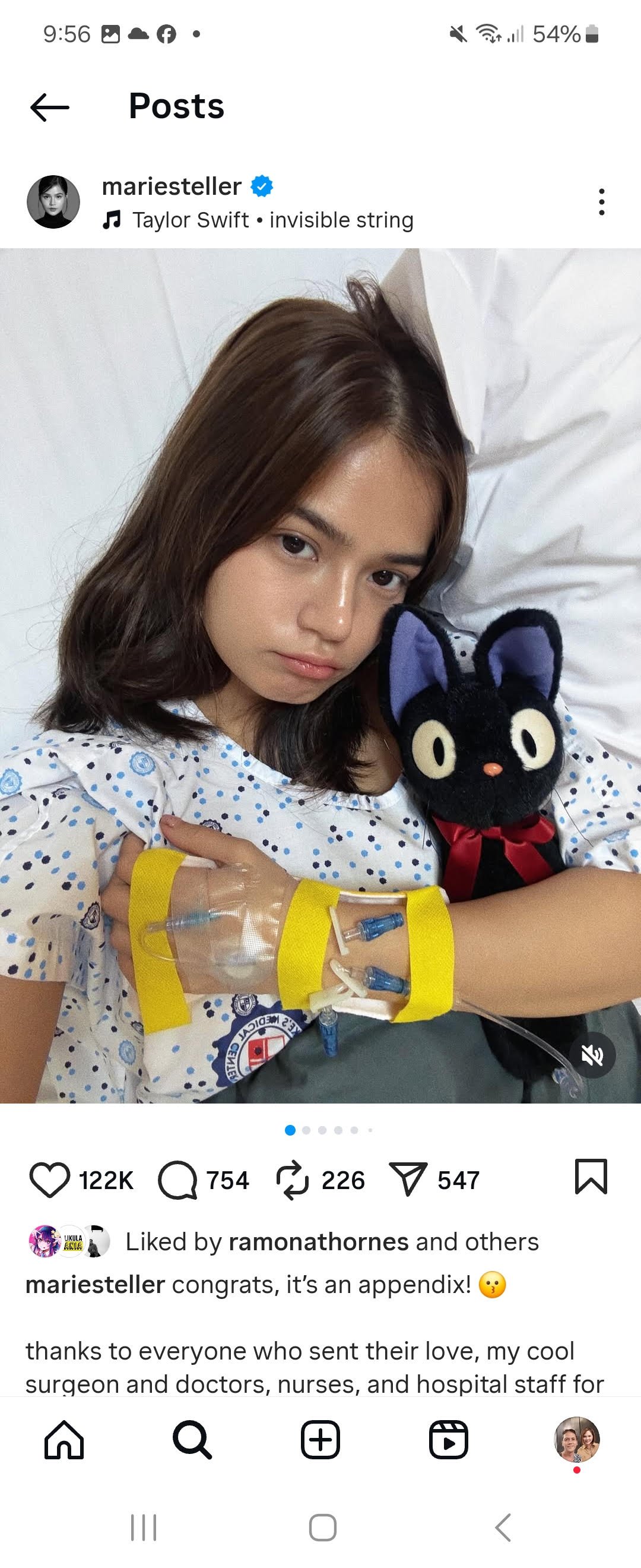 Appendix got Maris Racal confined