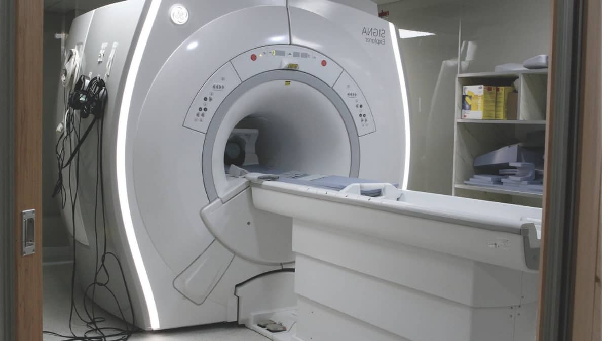 A 1.5 Tesla MRI is a standard and widely used MRI scanner that uses a magnetic field strength to produce high quality images of the body internal structures.