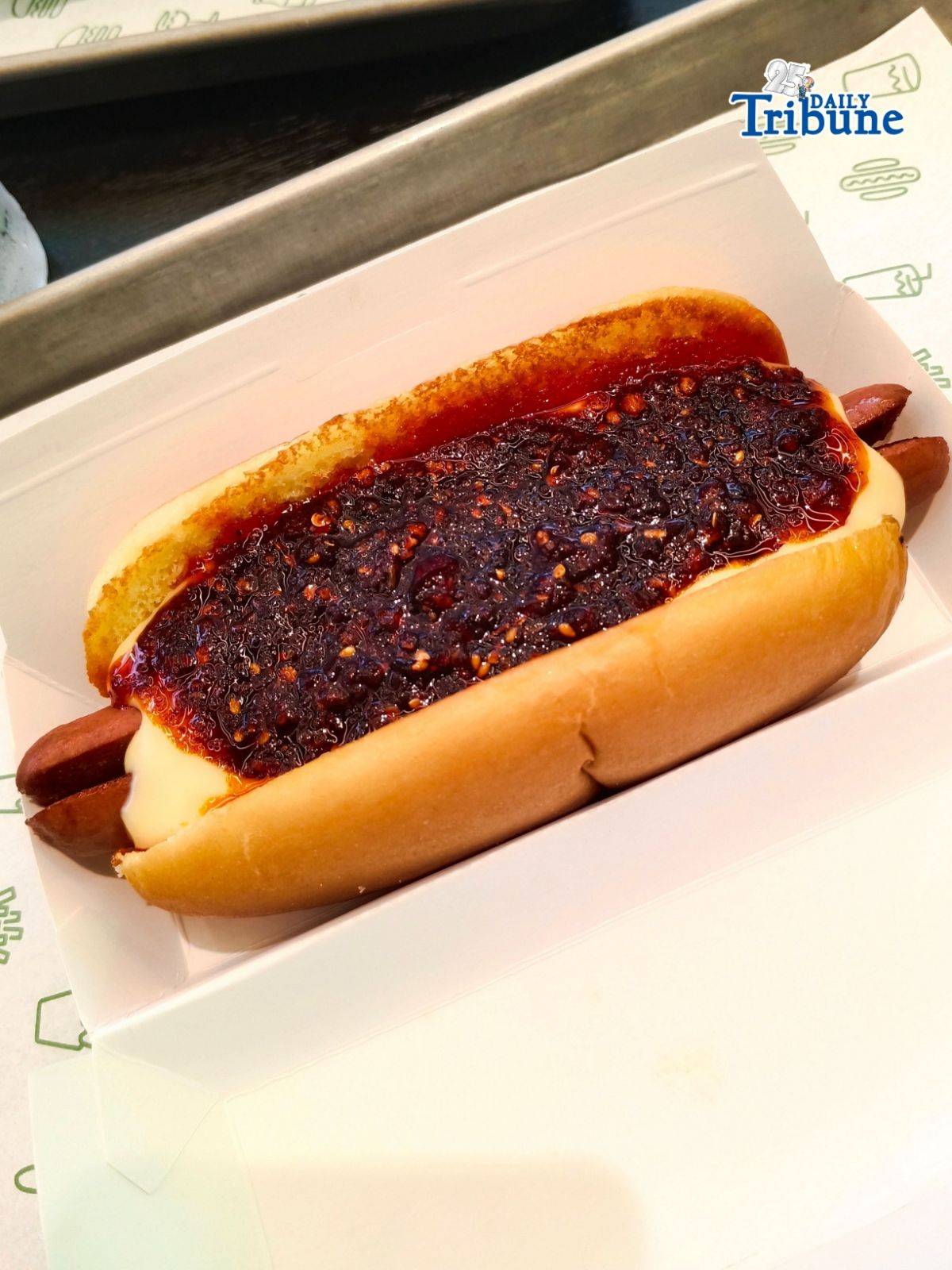 Crispy Chili Cheesedog.