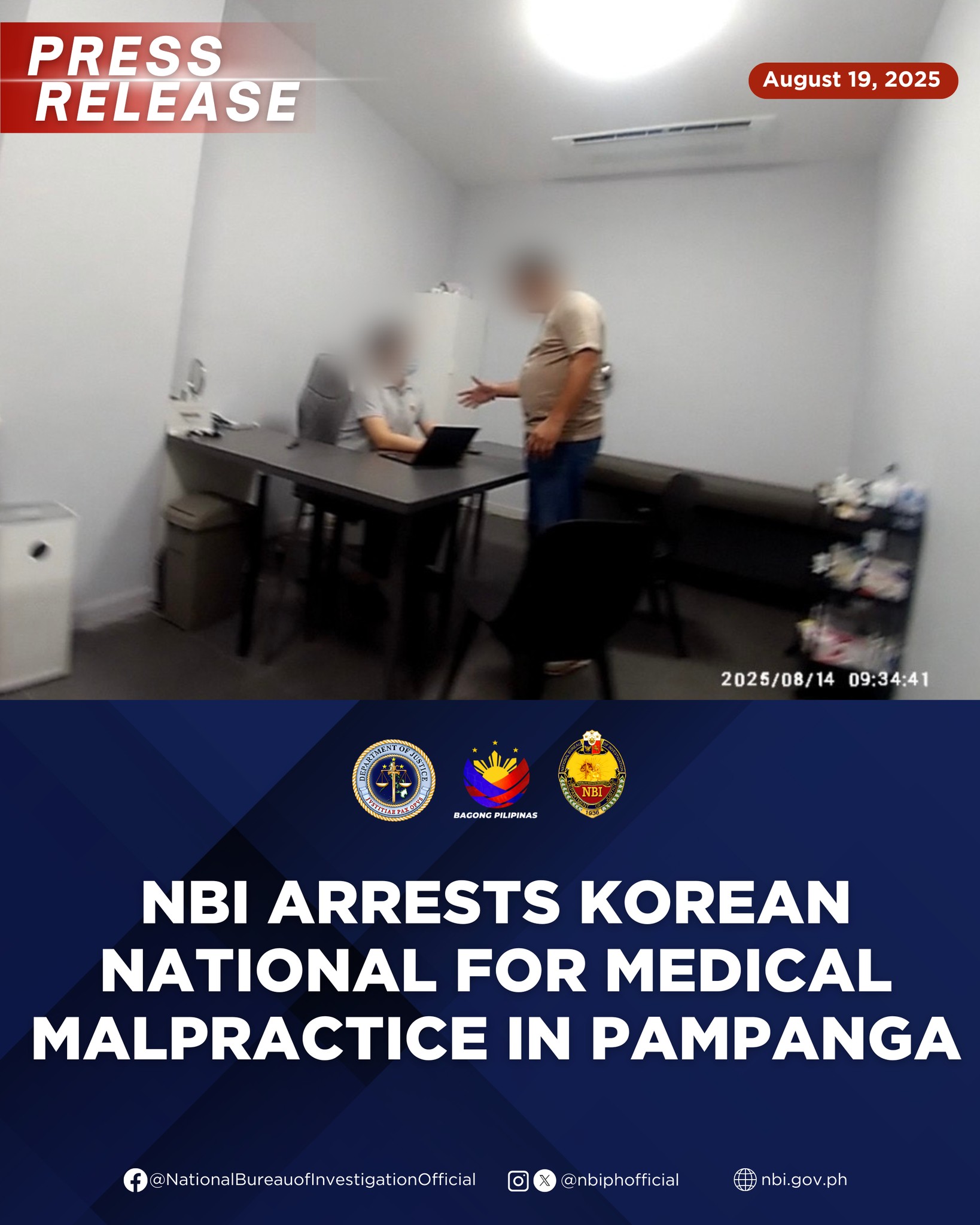Korean arrested for medical malpractice in Clark Freeport