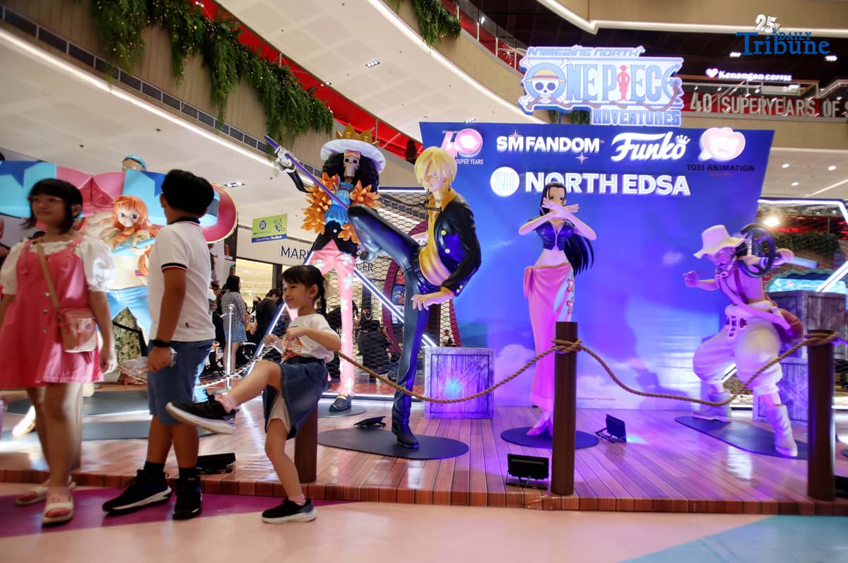 Mall goers take advantage of the holiday as they visit the Animezing North: One Piece Adventures exhibit which features various characters from the anime One Piece at the SM North Edsa in Quezon City on Thursday, August 21, 2025.
