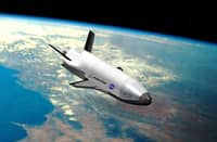 THE X-37B drone in space.