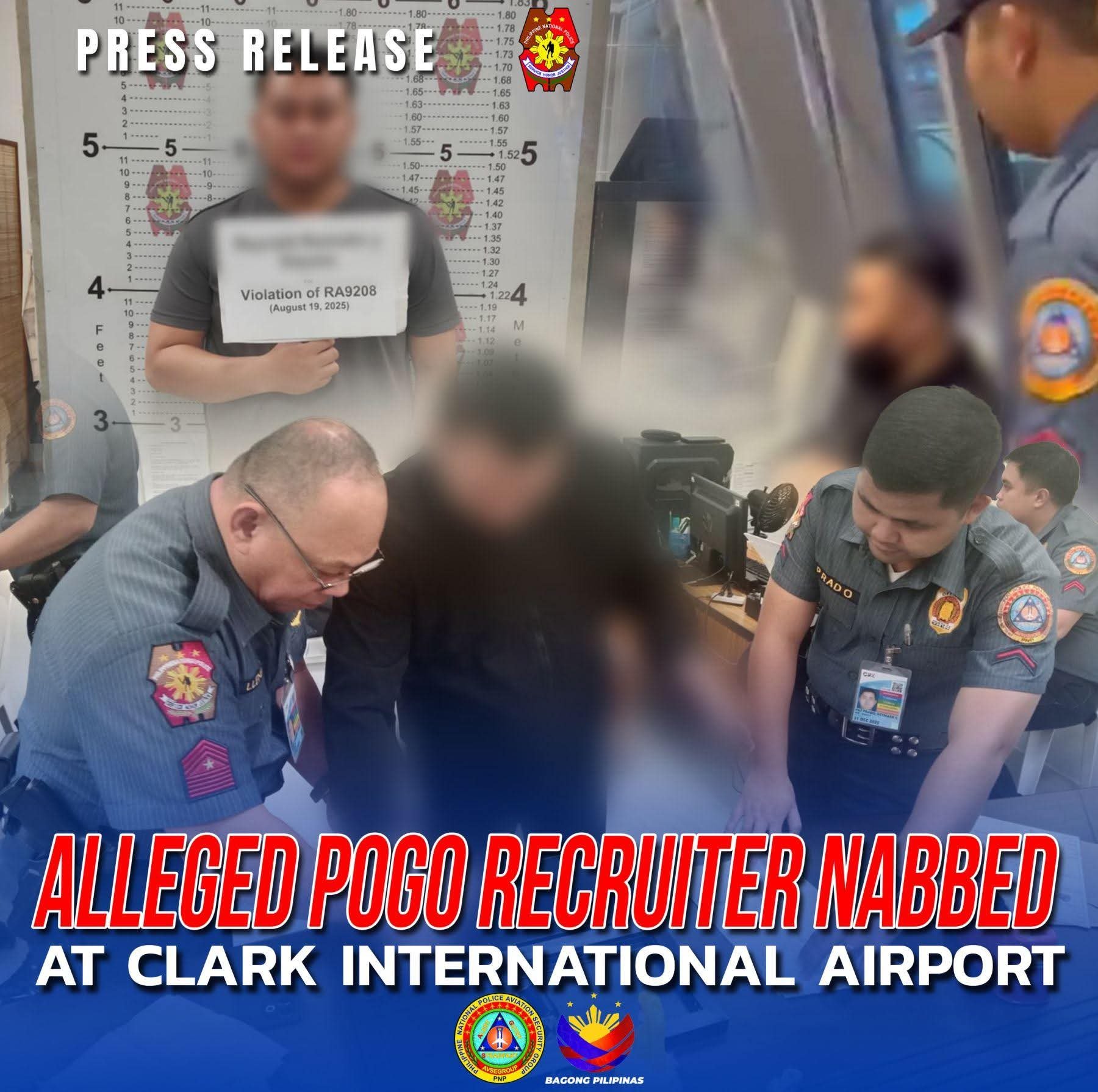 Airport worker nabbed for alleged POGO trafficking scheme at Clark