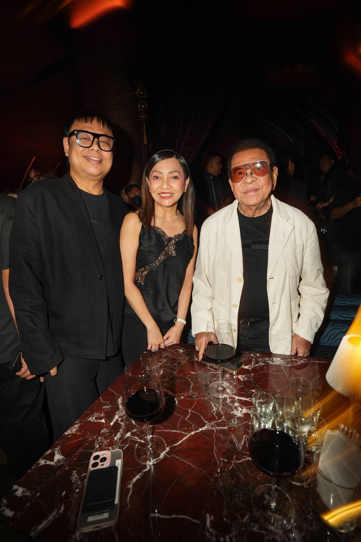 JUNCH Robles, Pinky Tobiano and Chavit Singson.