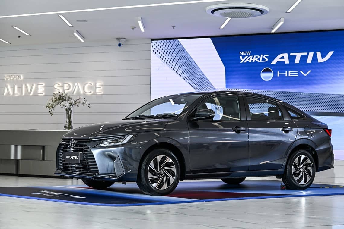 TOYOTA unveils the Yaris Ativ HEV in Bangkok, the hybrid version of what Filipino buyers know as the Vios, signaling a push toward more electrified options in the region.