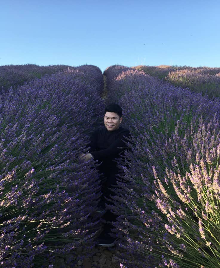 AMONGST the sea of flowers.