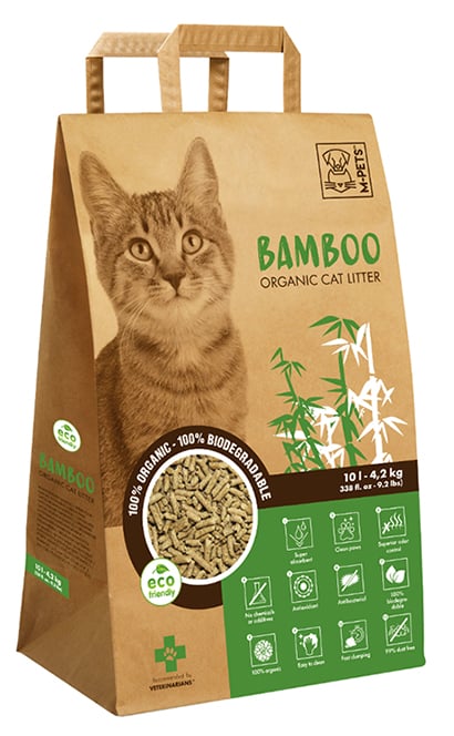BAMBOO organic cat litter.