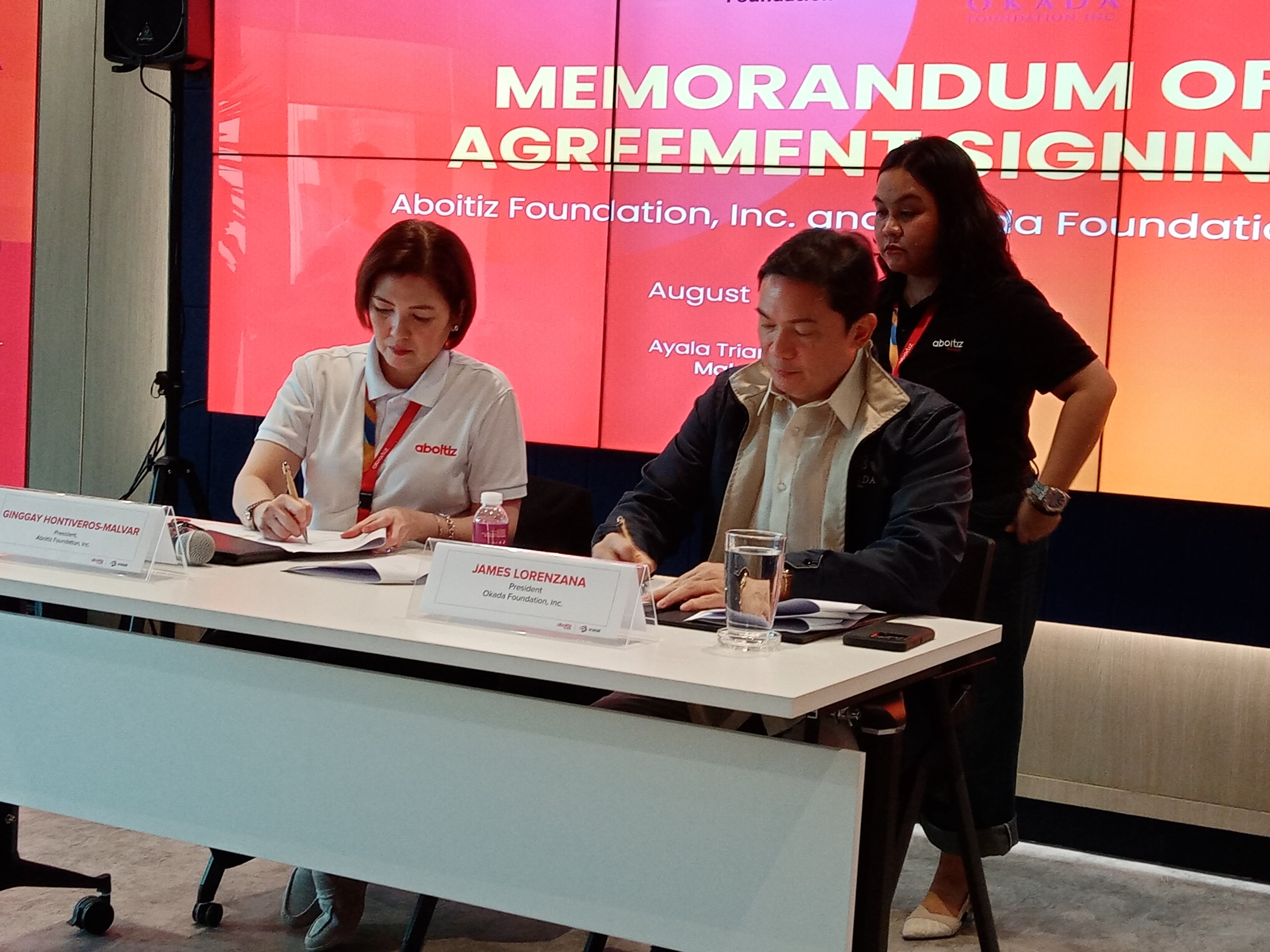 Aboitiz and Okada foundations seal partnership on powering, connecting last mile schools