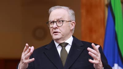 AUSTRALIA Prime Minister Anthony Albanese speaks during a press conference in Canberra on 11 August 2025. Australia will recognize a Palestinian state at the UN General Assembly in September, Prime Minister Anthony Albanese said.