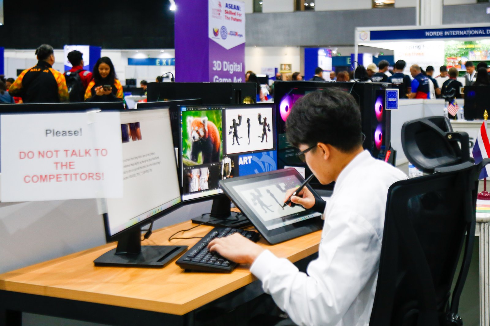 Skilled workers from the ten member states of the Association of Southeast Asian Nations (ASEAN) competed at World Skills ASEAN Manila 2025 in fields such as robotics, cybersecurity, hairdressing, graphic arts, and fashion design at the World Trade Center in Pasay City on 26 August 2025. The competition aims to promote and raise standards in the ASEAN region to an international level, as well as to motivate youth to develop their skills and knowledge.