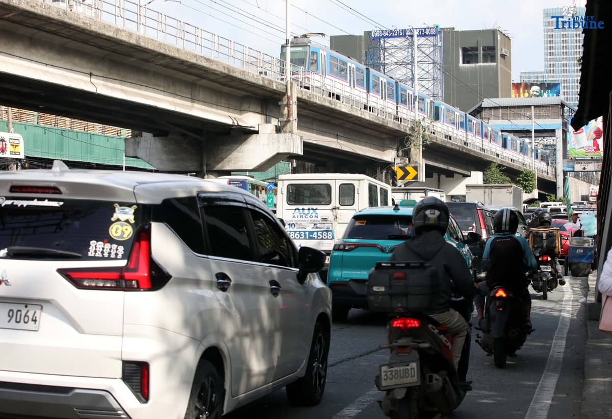 Motorists were seen struggling with the heavy traffic along Edsa Southbound in Quezon City on Wednesday August 27 2025.