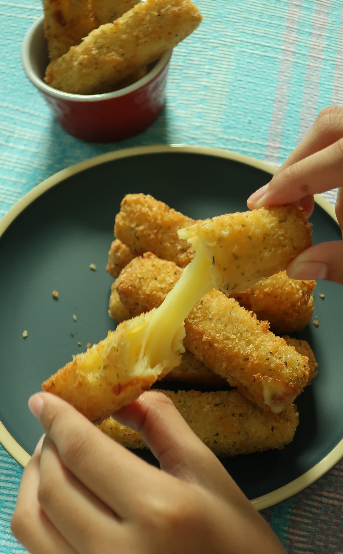 Mozzarella Sticks are sold frozen.