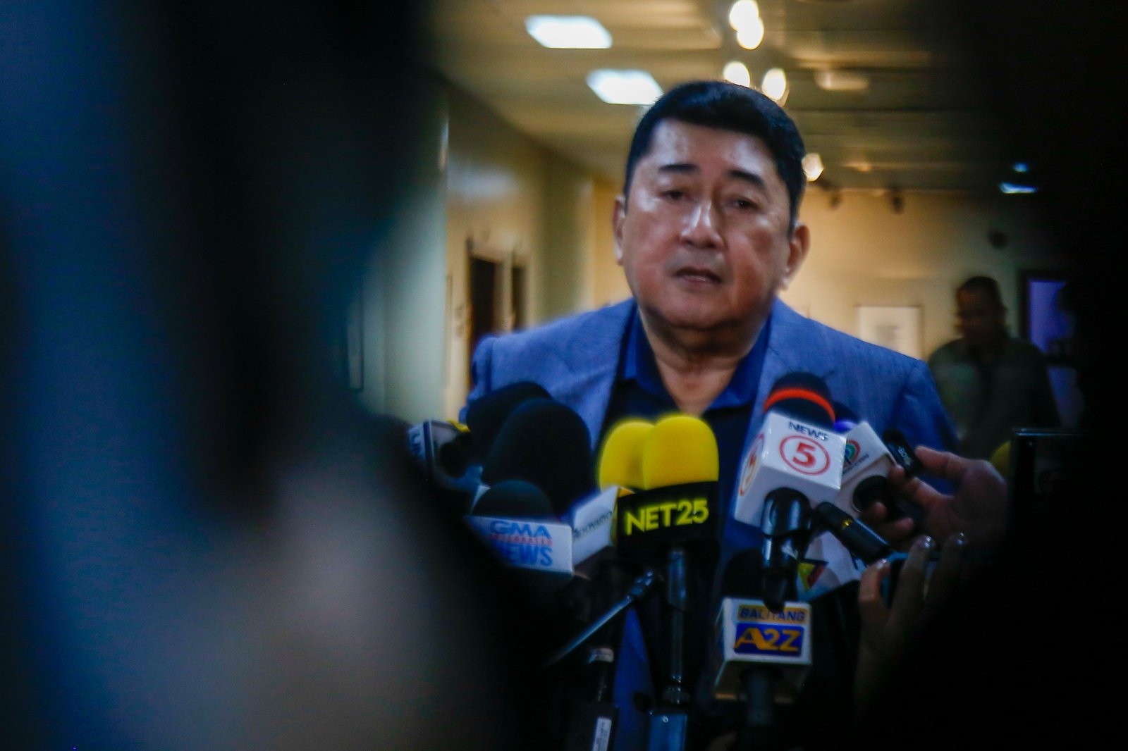 Lawyers Jacinto Paras, Manny Luna, and Ferdinand Topacio file an ethics complaint against Senator Risa Hontiveros-Baraquel for witness tampering at the Office of the Secretary-General of the Senate in the GSIS Building on 28 August 2025.