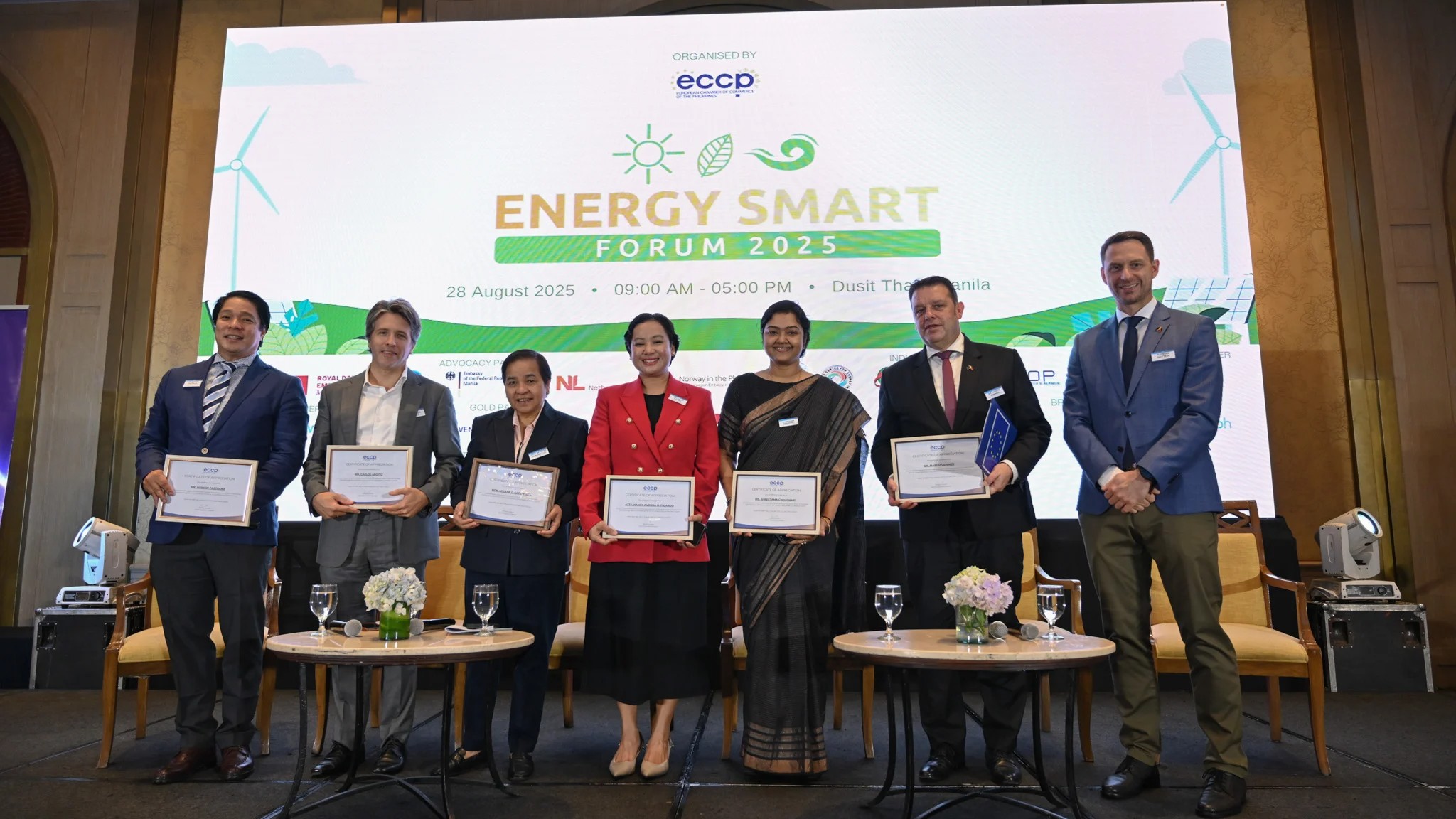 CARLOS Aboitiz (2nd from left), AboitizPower Chief Corporate Services Officer, joins government officials and industry leaders at the European Chamber of Commerce of the Philippines’ Energy Smart Forum 2025, where he underscored the need for stronger collaboration to advance the country’s energy transition.