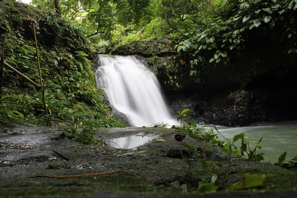 A waterfall becomes the backdrop to beautiful rock formations at the Pamulaklakin Trail in Subic Bay Freeport. The Department of Tourism (DOT) is now pushing for sustainable tourism that provides tourists insights on the eco-preservation of the environment in the country.