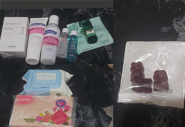 The crossover between beauty and medicine continues as Dermoscience or medically-backed beauty solutions increase, with examples such as these multi-benefit wellness and beauty products (top); wipes and tissue with skincare ingredients (bottom) and beauty supplement gummies (right).