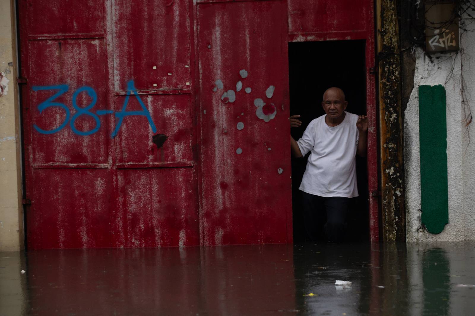 Barangay Santo Domingo in Quezon City is submerged in flood