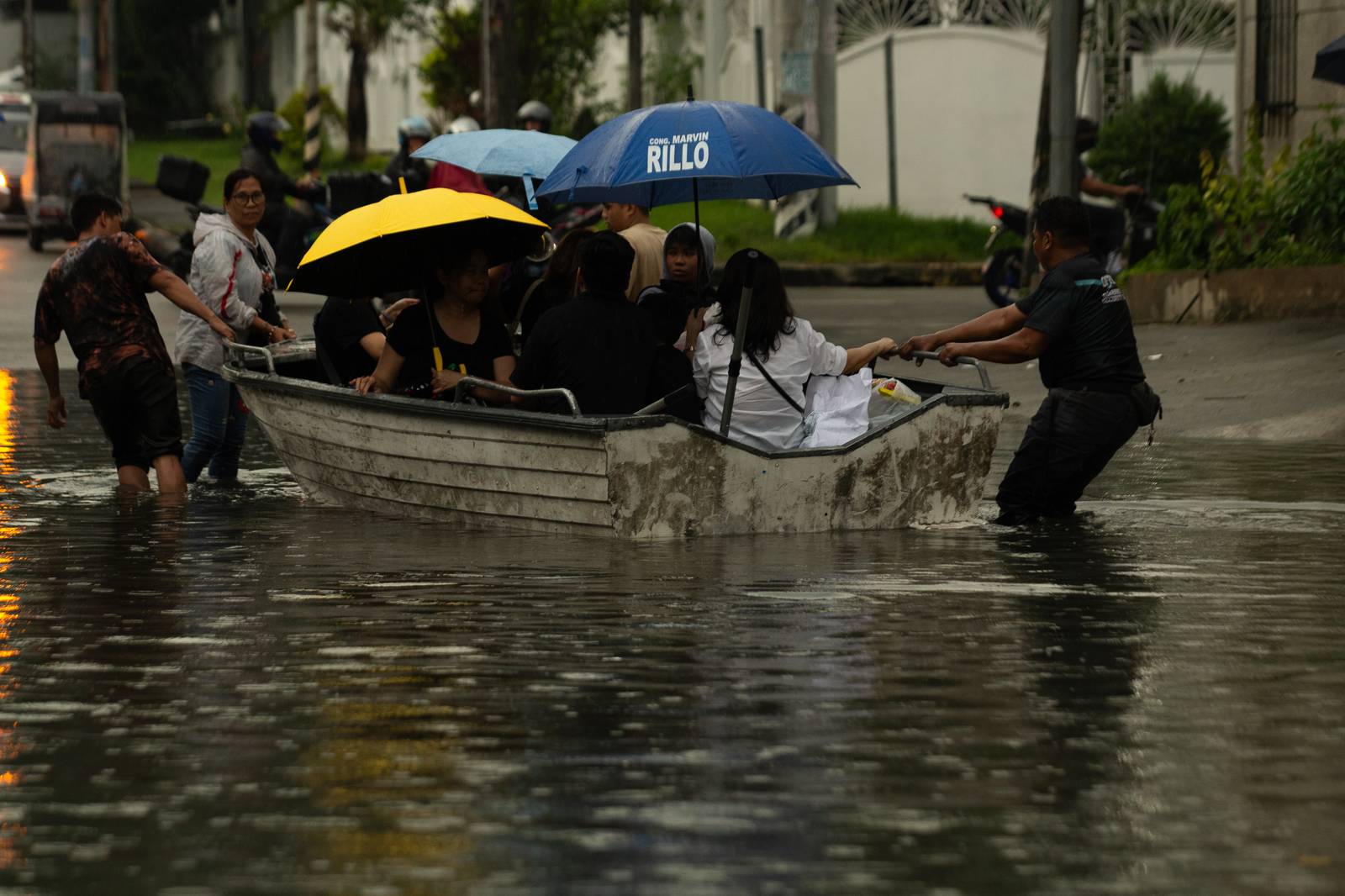 Barangay Santo Domingo in Quezon City is submerged in flood