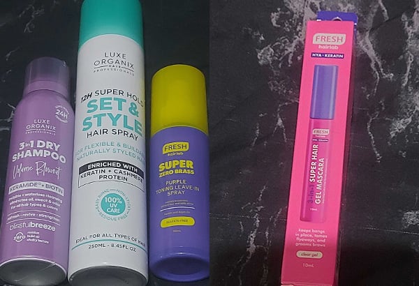 Scalp is skin, too, so hair styling goods are now also enriched with the "good stuff" for skincare. Check out this quirky mascara specifically for taming unruly bangs (right).