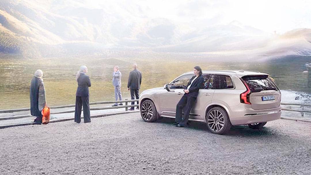 A VOLVO SUV sets the scene against a sweeping European landscape, showcasing the brand’s roots and the journey that awaits lucky raffle winners.