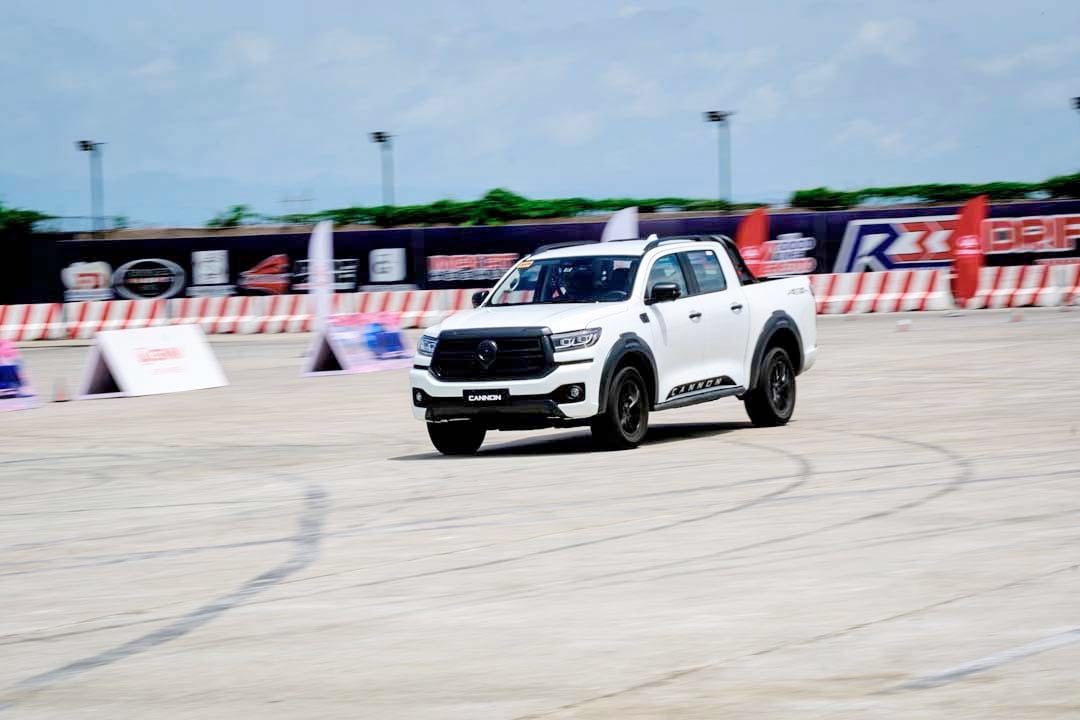 THE GWM Cannon pickup shows its strength during a track day event.