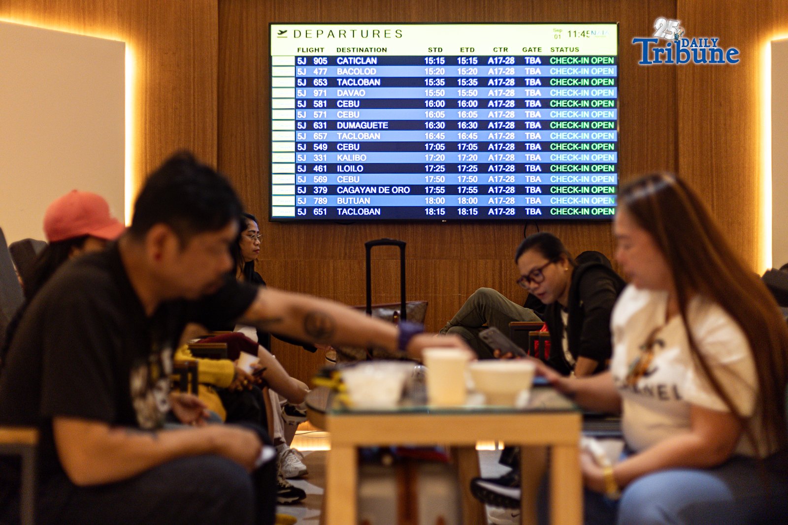 Overseas Workers Welfare Administration (OWWA) Administrator Patricia Yvonne Caunan tours the media around the newly renovated OFW Lounge at NAIA Terminal 3 on Monday, 1 September 2025. 

The revamped lounge for OFWs features multiple charging stations, complimentary drinks and snacks, an air-conditioned "business class" area for comfort, and a dedicated staff to maintain cleanliness and organization. OFWs facing delayed or missed flights will also have access to hotel-quality rooms, complete with massage chairs and bathrooms while they wait for their rescheduled flights.