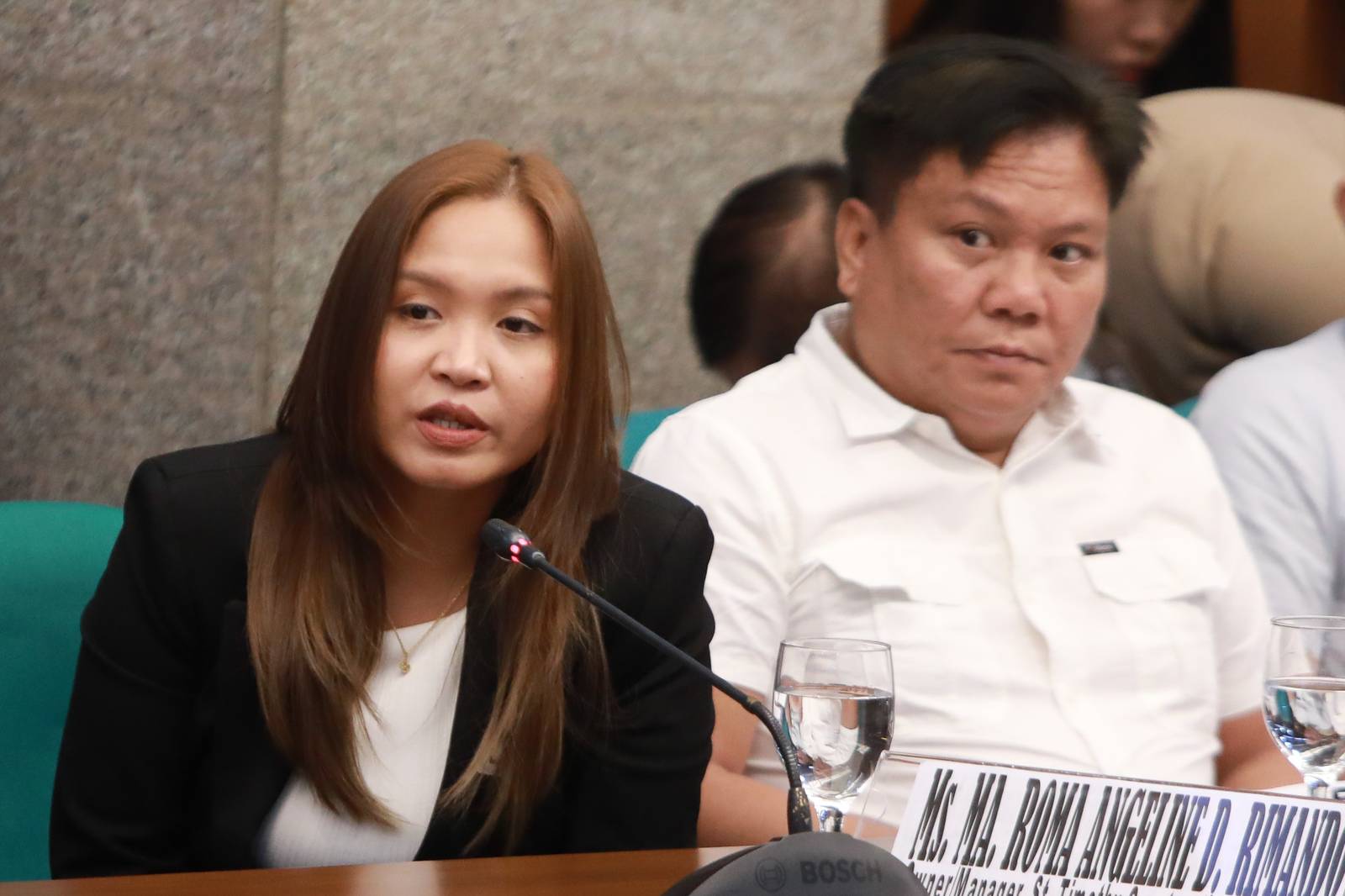 The Senate Blue Ribbon Committee, led by Senator Rodante Marcoleta, held a hearing on alleged ghost flood control projects. Among those in attendance were contractors summoned to respond to questions on the anomalies.
