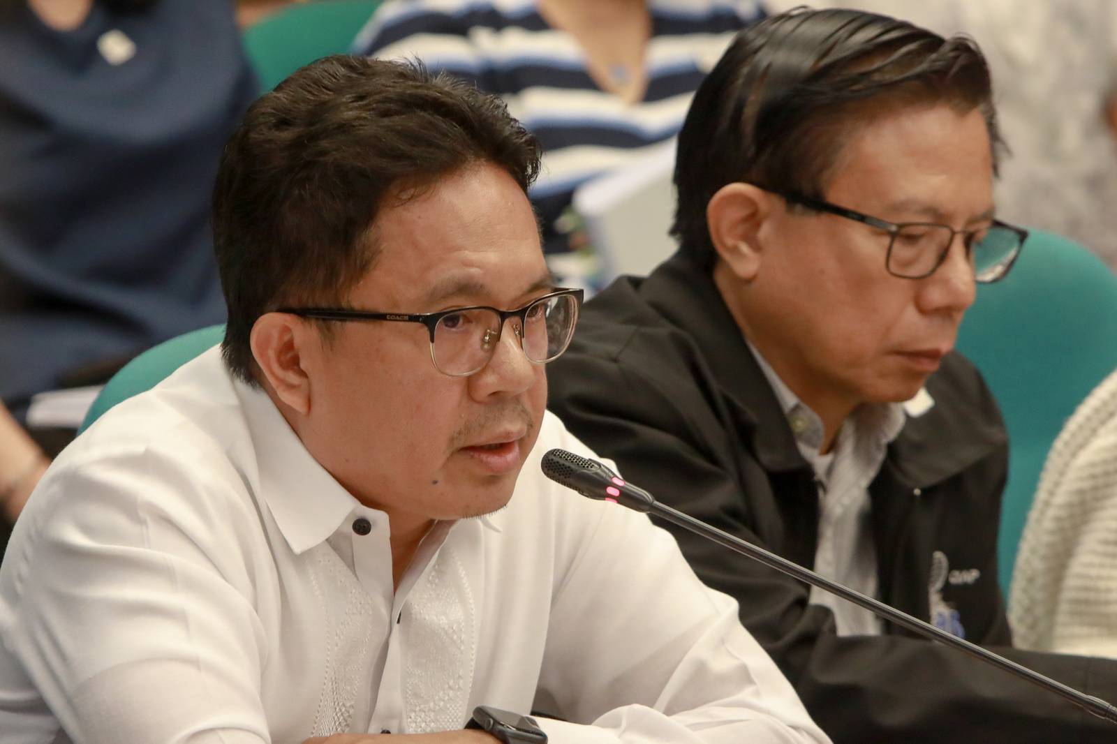 The Senate Blue Ribbon Committee, led by Senator Rodante Marcoleta, held a hearing on alleged ghost flood control projects. Among those in attendance were contractors summoned to respond to questions on the anomalies.