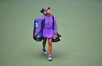 Japan's Naomi Osaka arrives for the women's singles round of 16 tennis match against USA's Coco Gauff on day nine of the US Open tennis tournament at the USTA Billie Jean King National Tennis Center in New York City, on September 1, 2025.