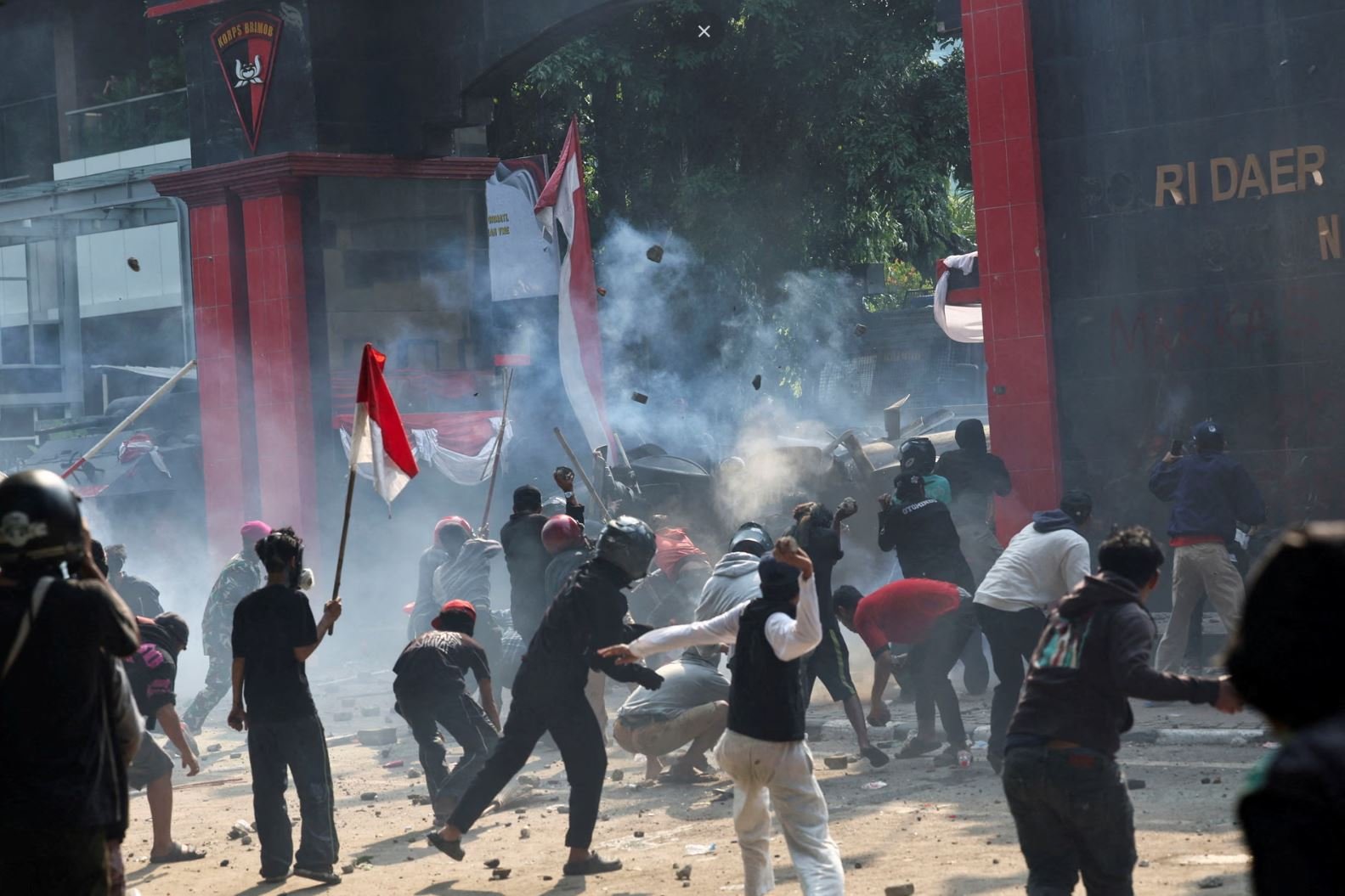 Thousands protest in Indonesia, troops guard capital