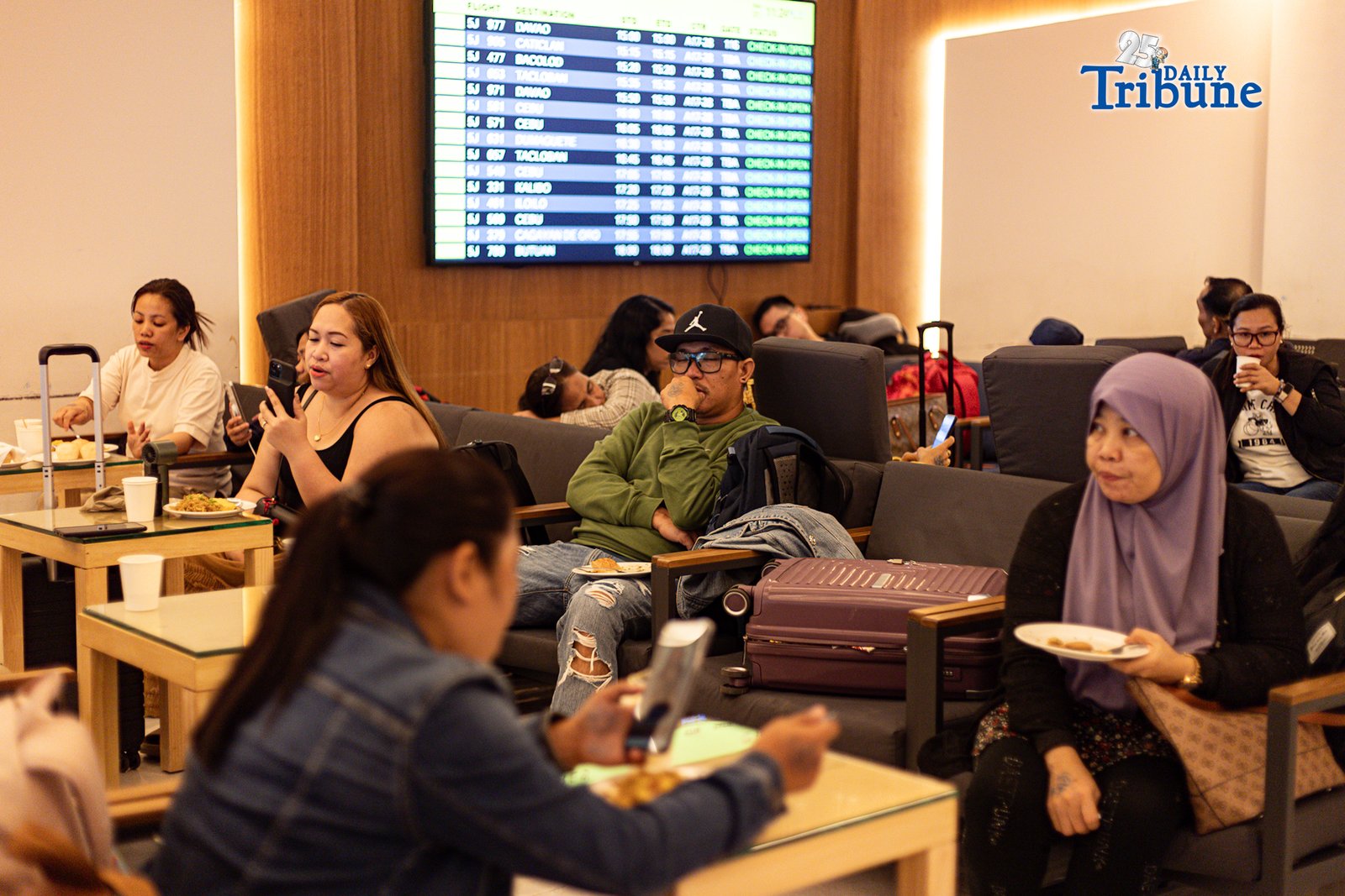 Overseas Workers Welfare Administration (OWWA) Administrator Patricia Yvonne Caunan tours the media around the newly renovated OFW Lounge at NAIA Terminal 3 on Monday, 1 September 2025. 

The revamped lounge for OFWs features multiple charging stations, complimentary drinks and snacks, an air-conditioned "business class" area for comfort, and a dedicated staff to maintain cleanliness and organization. OFWs facing delayed or missed flights will also have access to hotel-quality rooms, complete with massage chairs and bathrooms while they wait for their rescheduled flights.