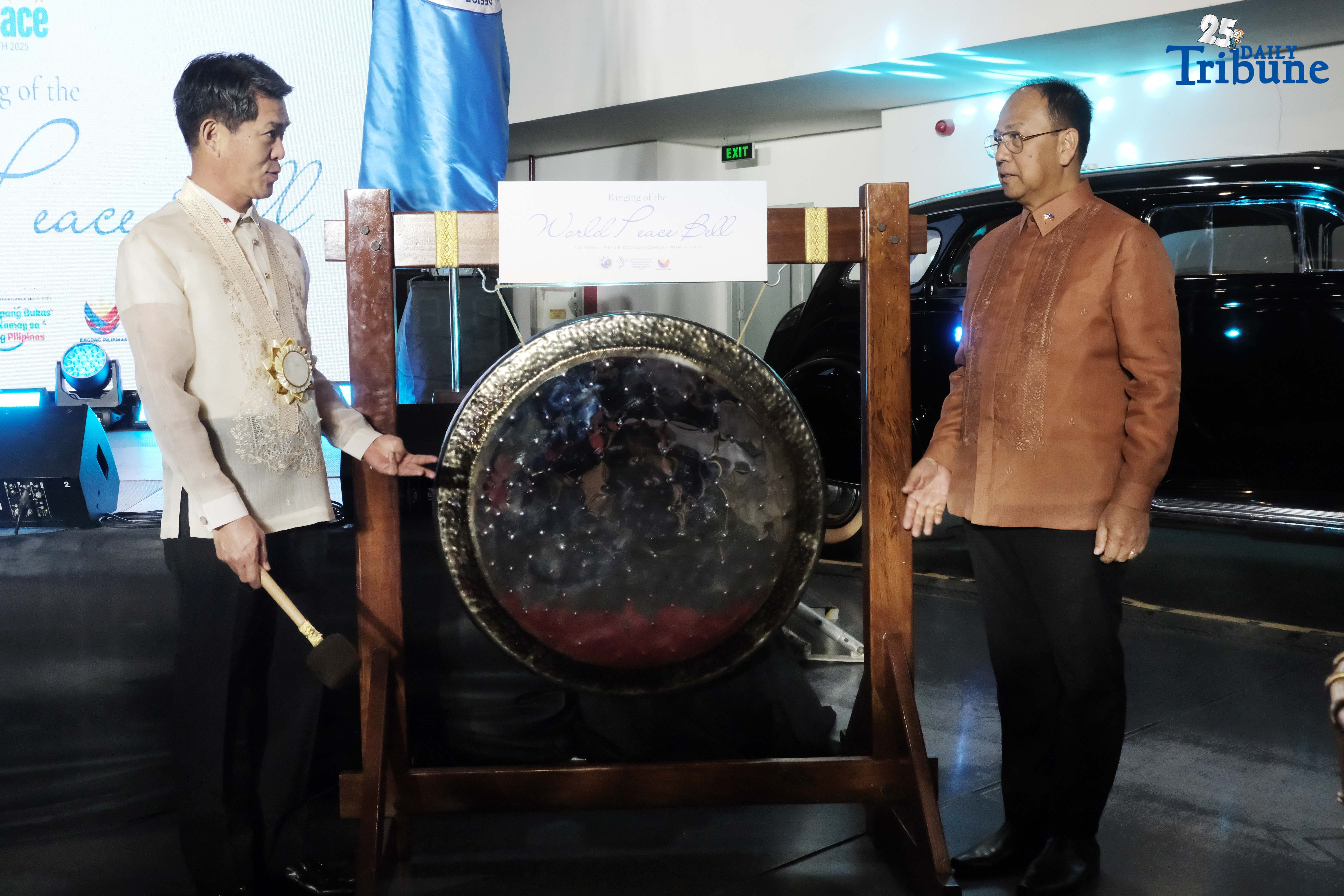 Peace bell rings at Presidential Car Museum