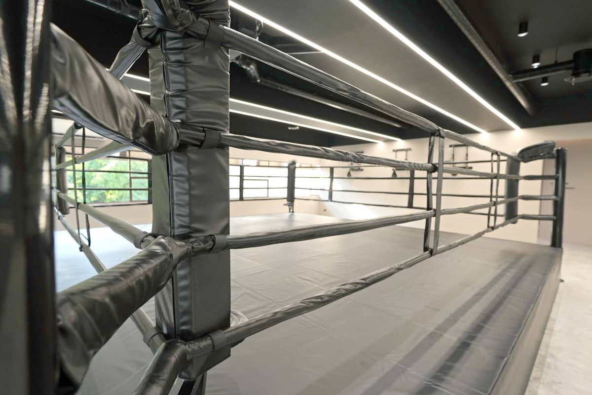 RIGHT, left, right: The boxing ring.