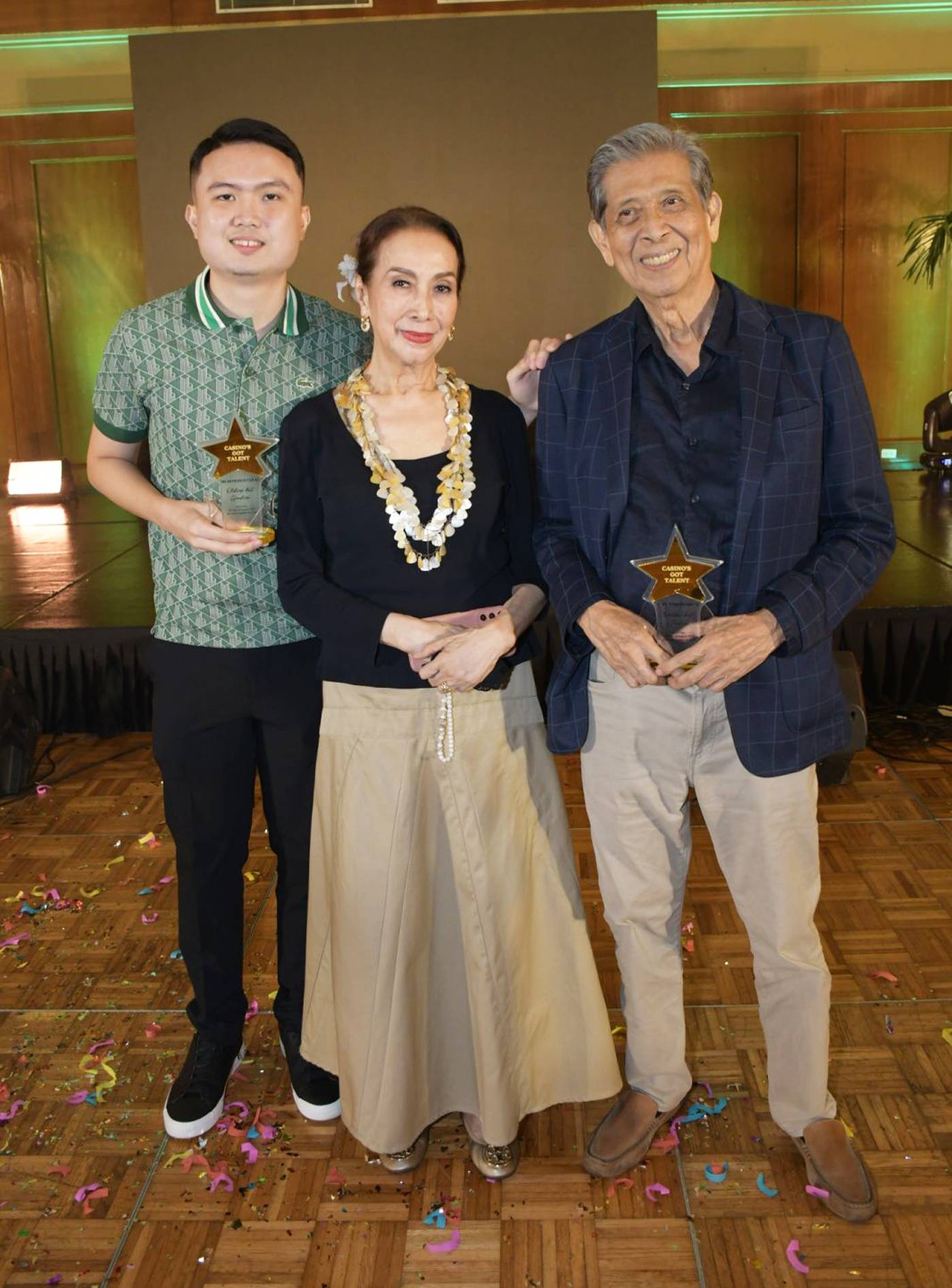 Thirdy Tan with Lorna and Tony Quisumbing.