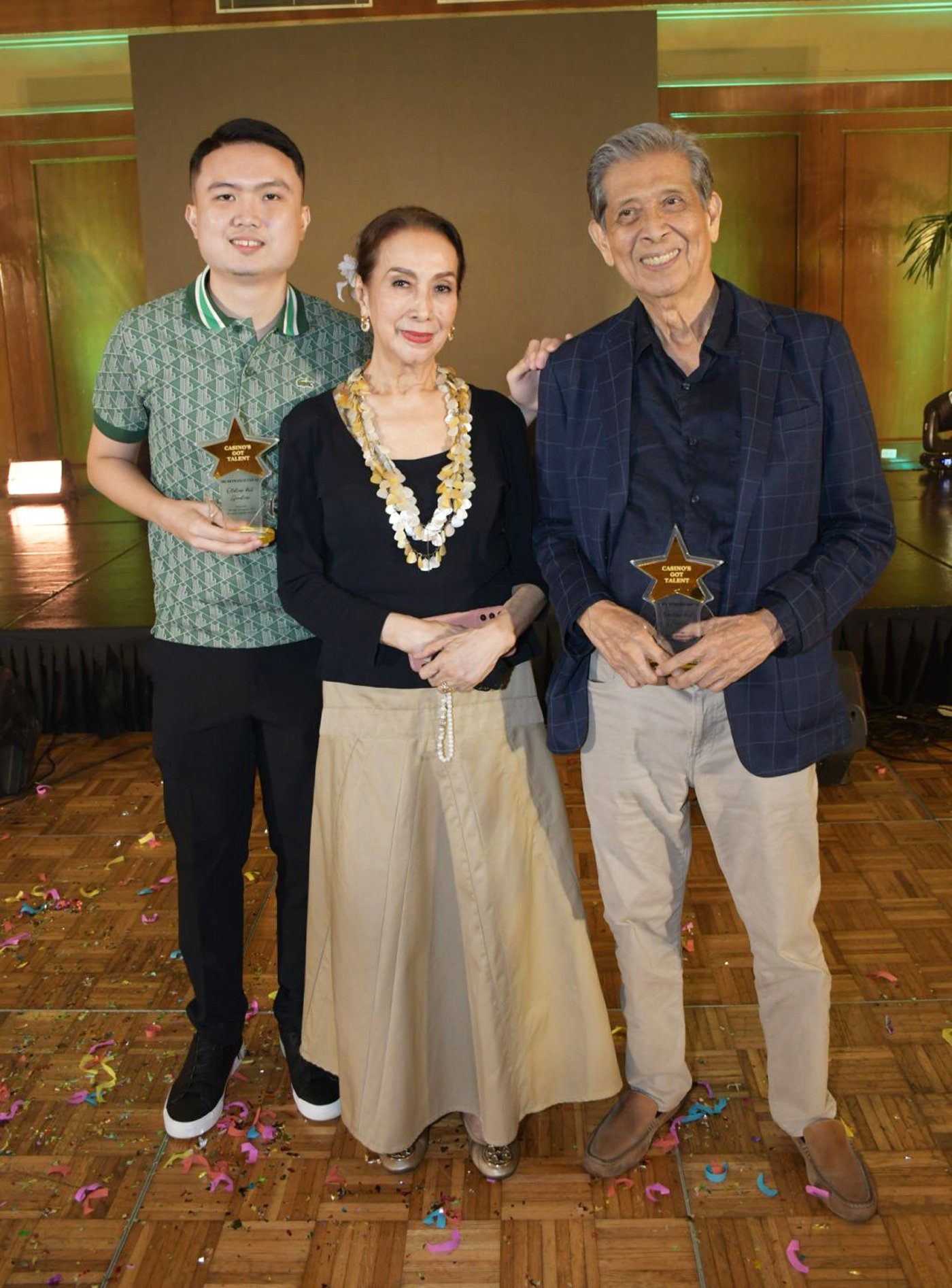 Thirdy Tan with Lorna and Tony Quisumbing.