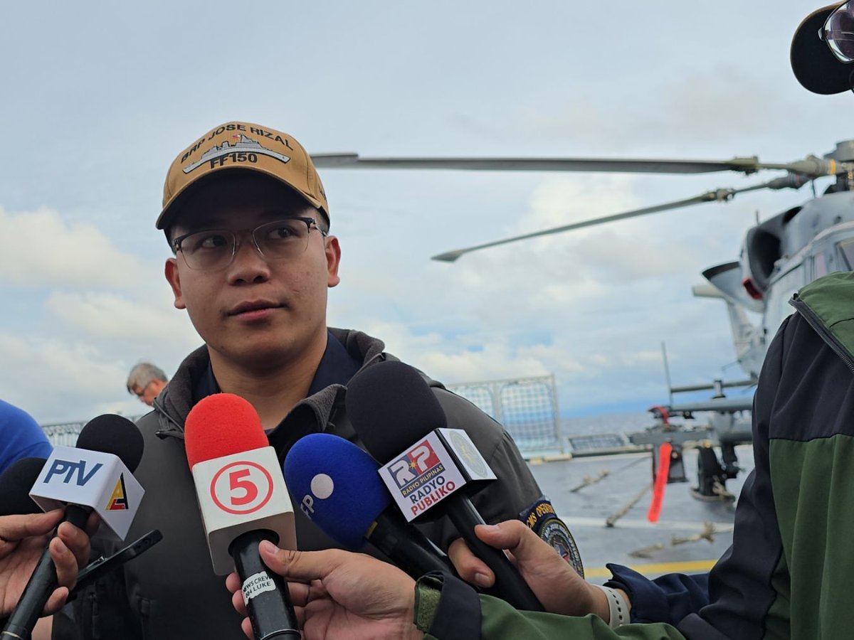 Ambush interview with Lieutenant Junior Grade Prince Charles Bauyot, Philippine Navy’s Officer of the Watch and anti-submarine officer of the BRP Jose Rizal (FF150) (Photo by Lade Kabagani)