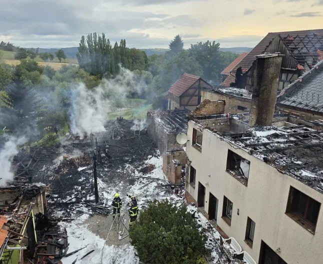 Lightning strike sparks devastating fire in German village