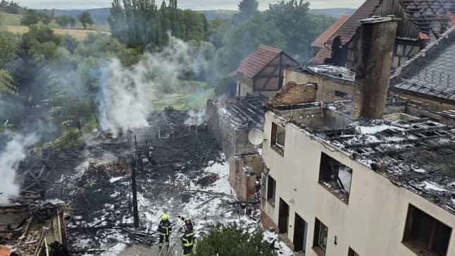Lightning strike sparks devastating fire in German village