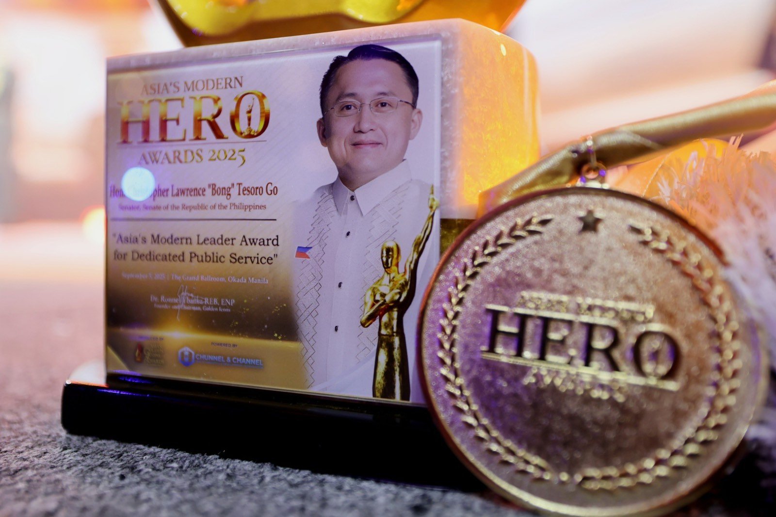 Asia’s Modern Hero Awards honors Bong Go for dedicated public service