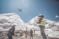 Drones haul mountain garbage