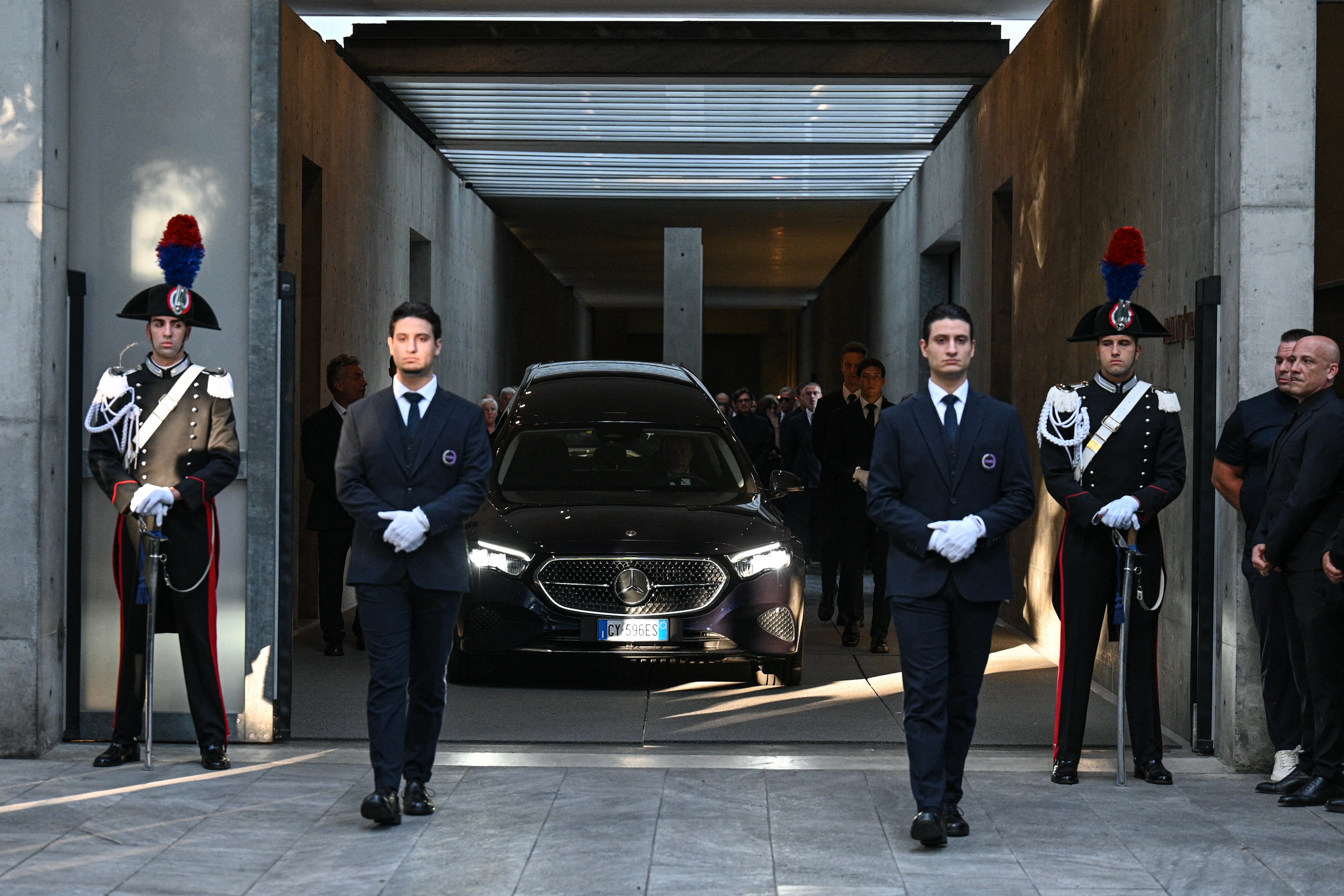 Armani returns to Rivalta for private farewell
