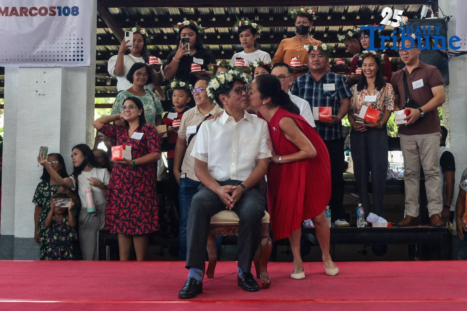 President Ferdinand R. Marcos Jr. leads the Marcos Day rites in Batac, Ilocos Norte, marking the 108th birth anniversary of the late President Ferdinand E. Marcos Sr. The First Family attended a mass, after which the president offered a wreath at the Marcos monument. 
As part of the celebration, Marcos also distributed 575 wheelchairs across the province, joined 51 birthday celebrators serenaded with the traditional Ilocano Padapadakam song, and with the First Family, sampled dishes from the Natnateng cook-off.