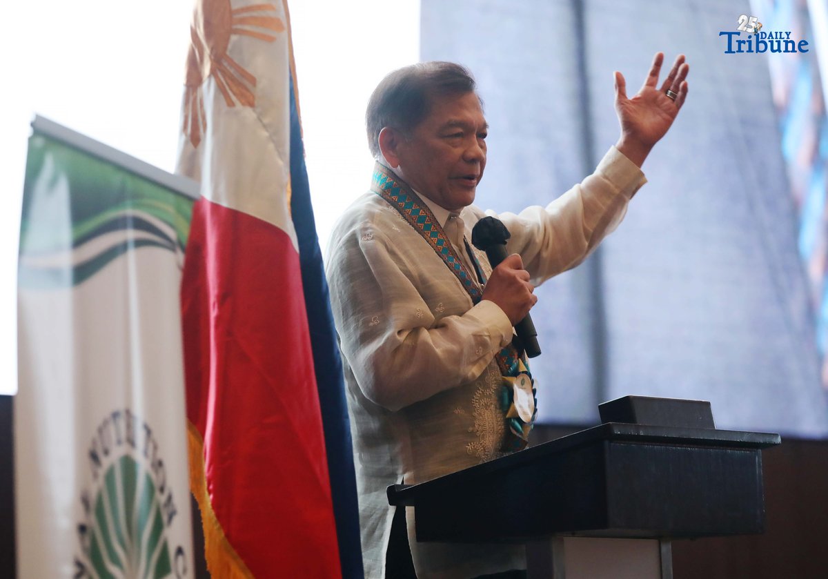 (September 11 2025) Former Senator and former DILG Sec. Atty. Joey Lina delivered a message during the 2025 Regional Nutrition Awarding Ceremony held at Quezon City on Thursday September 11 2025. The Regional Nutrition Evaluation Team conducted an evaluation on April 22 to June 11 2025 and visited all 17 LGUs in NCR to evaluate their 2024 nutrition programs, the ceremony recognizing and celebrating the best practices and outstanding contributions in nutrition governance and community health in the region. Photo/Analy Labor