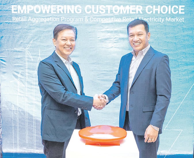 Championing retail aggregation in real estate. MPower and DMCI Homes team up to enroll the latter’s properties under the customer choice programs Competitive Retail Electricity Market and the Retail Aggregation Program. Seen in photo during the signing ceremony held in Mandaluyong City are (from left) Independent Electricity Market Operator of the Philippines President and Chief Executive Officer Richard Nethercott, Energy Regulatory Commission Chairperson and Chief Executive Officer Monalisa Dimalanta, DMCI Homes Property Management Corporation Vice President for Purchasing, Asset Management, Commercial & Residential Leasing Arturo Zamora, MPower First Vice President and Head Redel M. Domingo, and Meralco Senior Assistant Vice President and Competitive Market Group Head Sheryl A. Castro.