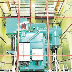 Sustainable alternatives. Meralco is replacing insulating fluid in its transformers with ester oil in line with its sustainability efforts. Seen in the photo is the first synthetic ester oil-filled substation power transformer in Pasig City.